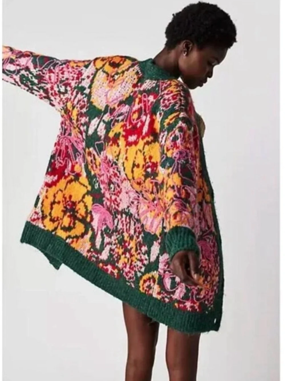 Free People Alexis Floral Cardigan
